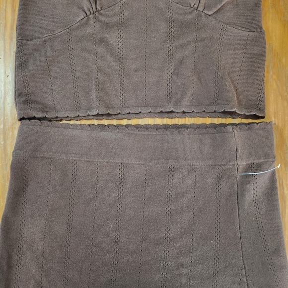 House of Harlow 1960 Women's 2 Piece Knit Skirt Top Set Lrg NWT Strappy Babydoll - Picture 8 of 15